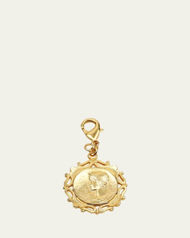 Roman Coin Chain Locket Charm
